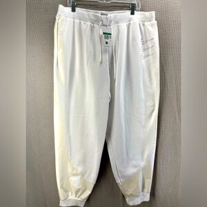 NWT Nike Sportswear Women XL Oversized Fleece Joggers White Pearl Sweatpants